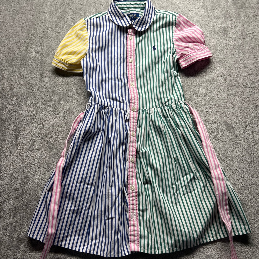 Ralph Lauren Colorful Striped Shirt Dress size 6X